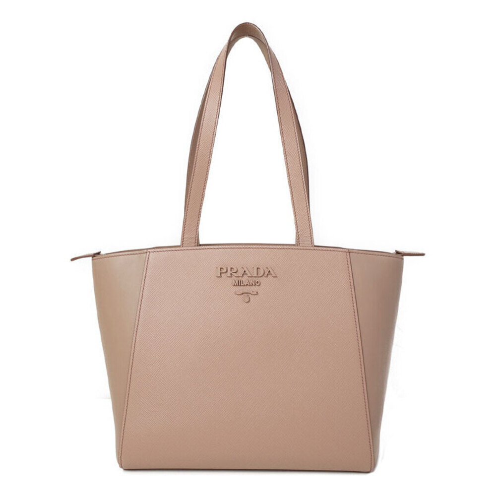 Prada Saffiano Cuir Tote Bag Beige Pink